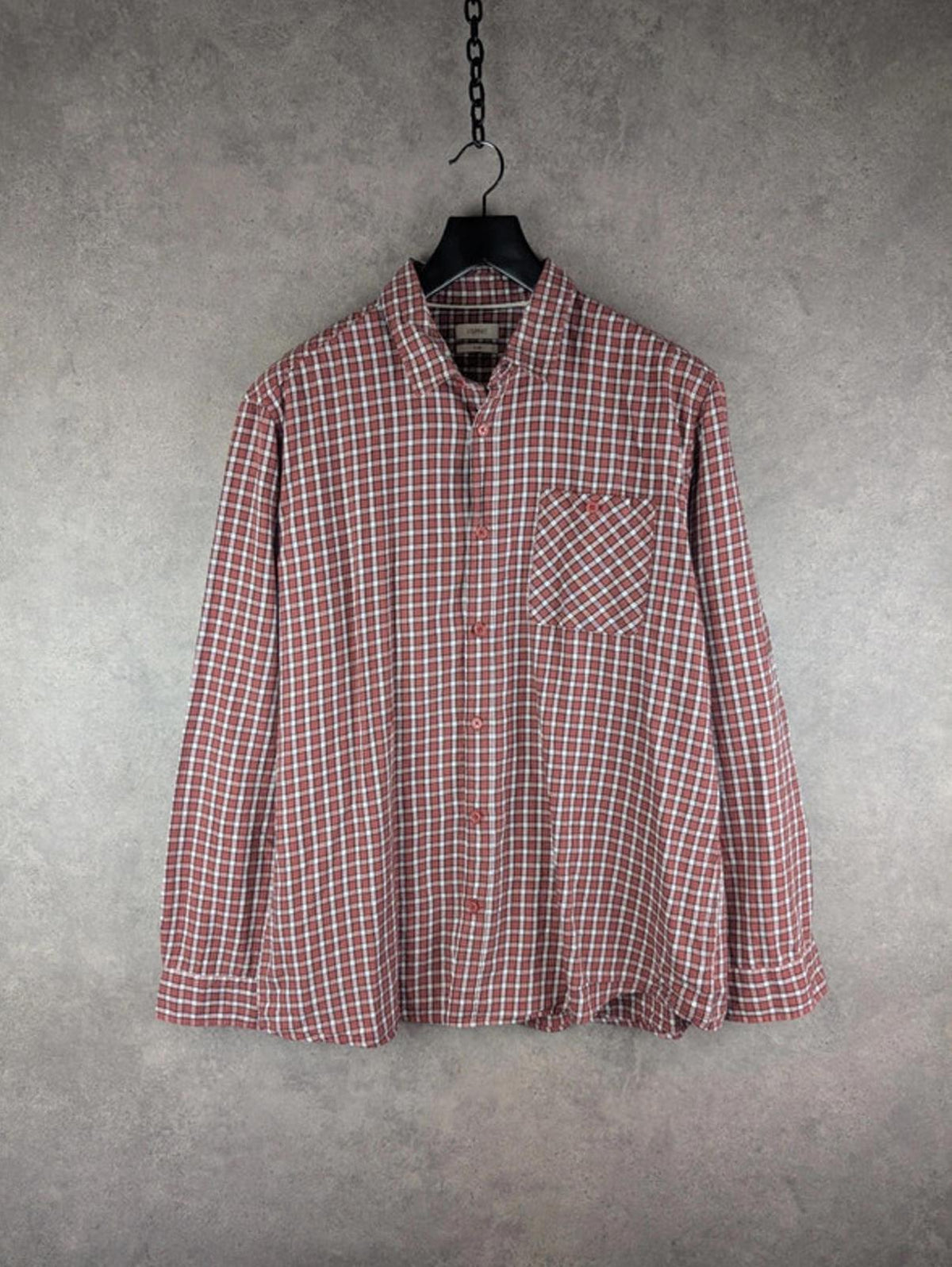Esprit Shirt Mens XXL 2XL Flannel Checked Slim Cotton