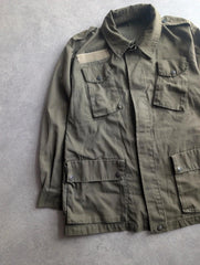 Vintage Italian Field Jacket Men's Medium Green Military Utility Workwear