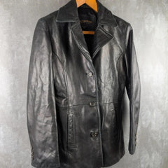 Andrew Marc Jacket Mens Small S Black Leather