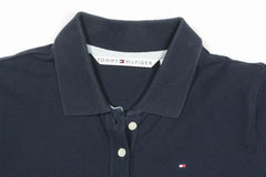 Tommy Hilfiger Polo Shirt Womens Medium M Navy Short Sleeve