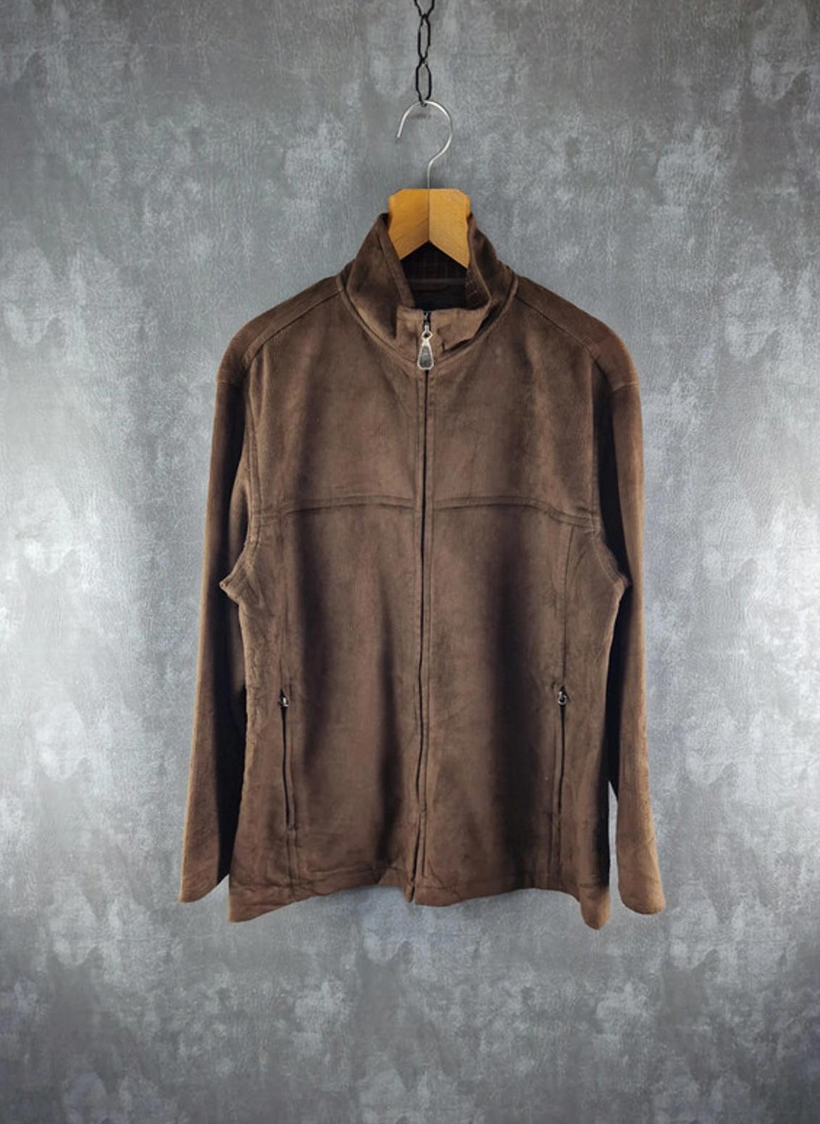 Playboy Jacket Womens Large L Brown Velour Y2K Full Zip