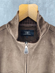 Playboy Jacket Womens Large L Brown Velour Y2K Full Zip