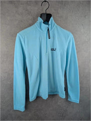 Jack Wolfskin Jumper Womens Small S Blue Quarter Zip Pullover Fleece