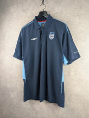 Vintage Umbro Short Sleeve Polo Shirt Navy Men's 2XL
