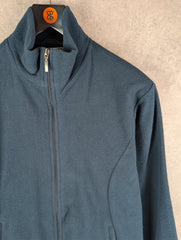 Lotto Jumper Mens Large L Navy Fleece Full Zip Y2K