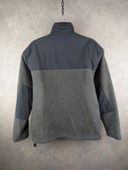 St Michael Jumper Mens M Medium Grey Vintage 90s Fleece Half Zip Pullover