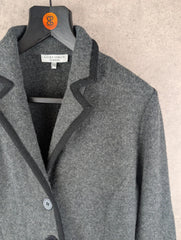 Laura Ashley Jacket Womens 2XL XXL Grey Blazer Wool