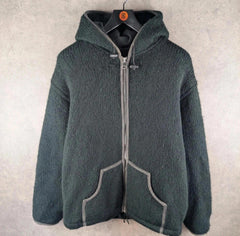 Tara Jumper Mens Extra Large XL Black Wool Vintage Napal Full Zip Hood