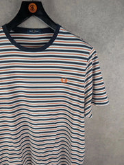 Fred Perry T-Shirt Mens XL Extra Large Stripped Short Sleeve