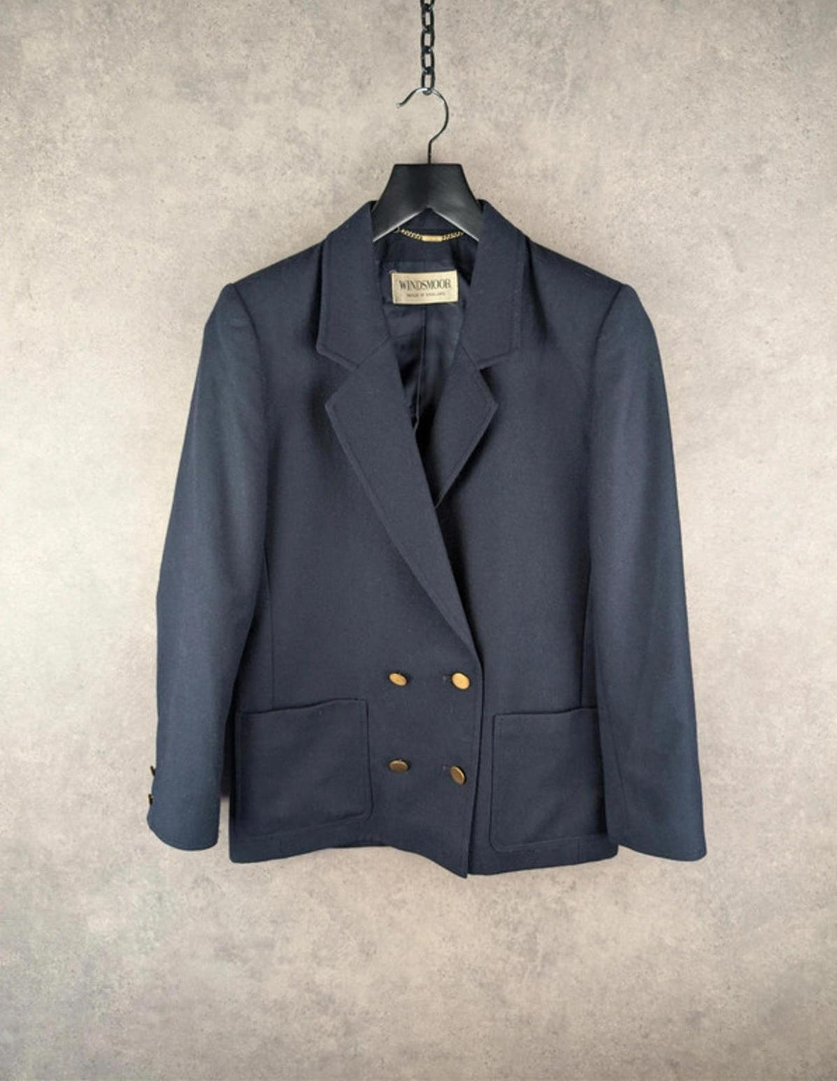 Windsmoor Jacket Womens M Medium Navy Wool Blazer Vintage
