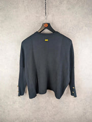 Barbour Jumper Womens XXL 2XL Black Knitted Pullover