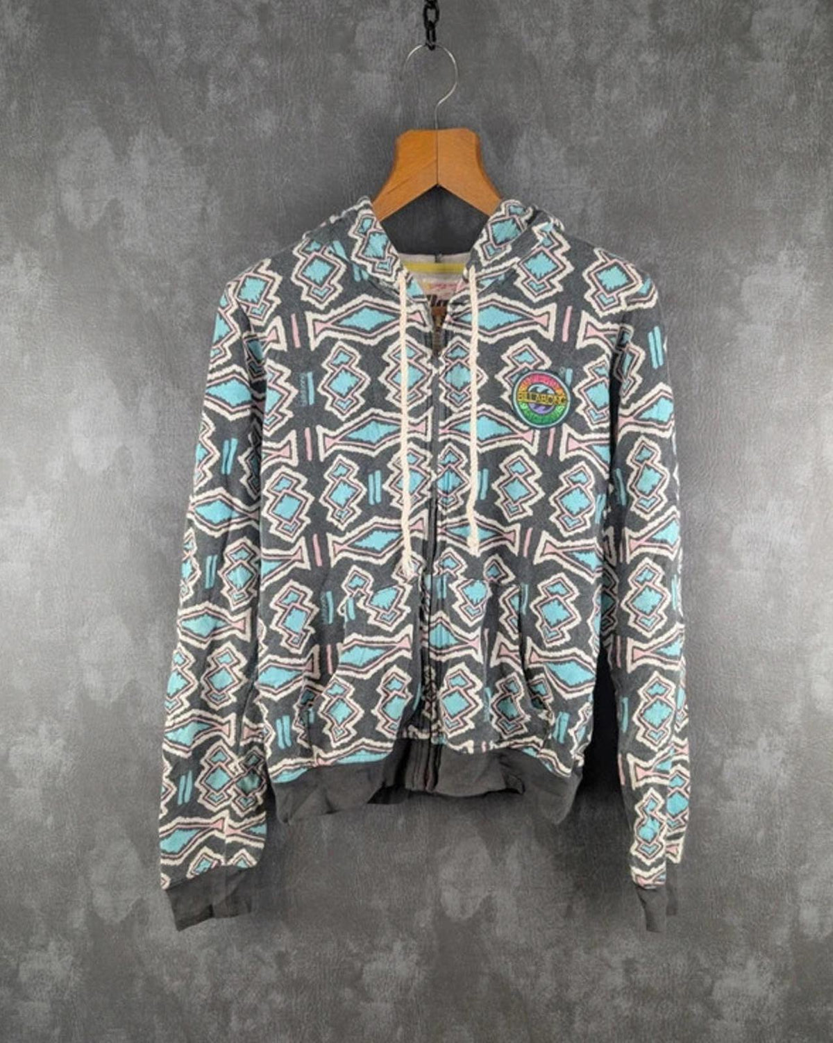 Billabong Jumper Womens Medium M Full Zip Hoodie Vintage 90s