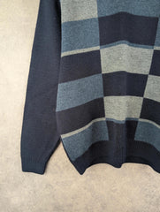 St Michael Jumper Mens M Medium Navy Vintage 90s Wool