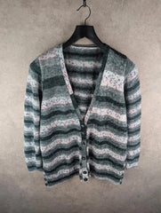 Hand Knitted Cardigan Womens 12 Large