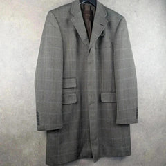 Gibson Coatt Mens Large L Checked Formal Overcoat