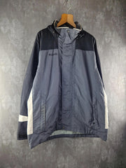 Columbia Coat Mens Large L Grey Raincoat Waterproof