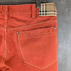 Burberry Trousers Mens W34 L32 Orange Jeans Denim