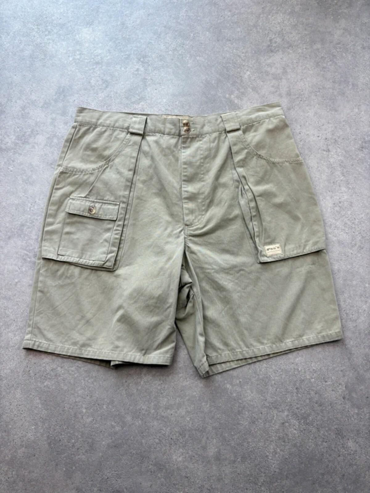 Y2K Utility Shorts Men’s W36 Beige Cargo Outdoor Skater Workwear