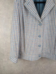 Pitlochry Jacket Womens L Large Blue Wool Vintage Scotland