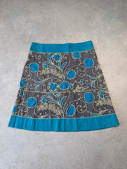 Mistral Y2K Skirt Women’s Size 16 Boho Floral Embroidered Midi Skirt