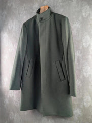 Club Monaco Coat Mens Medium M Green Overcoat Smart