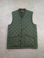 Vintage 1980s Beaver of Bolton Gilet Men's Large Body Warmer Green Country