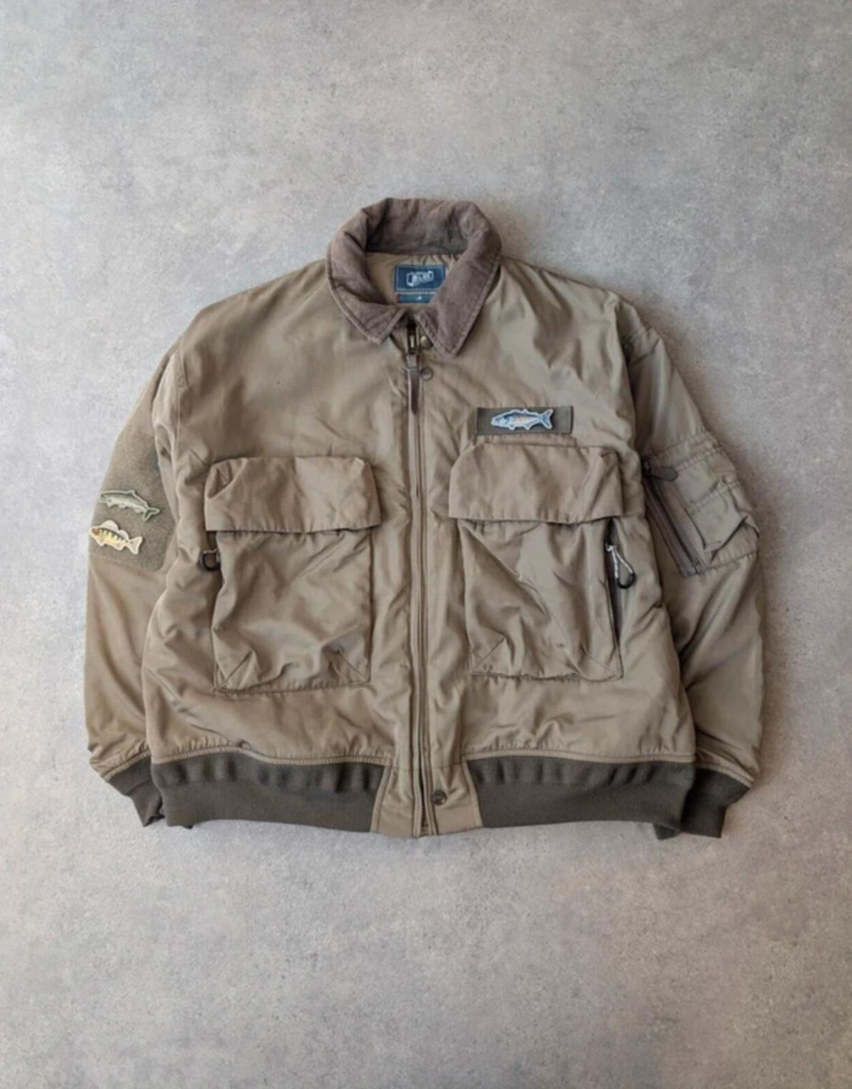 Nothomme Fishing Jacket Men’s Small Khaki Utility Tactical Bomber