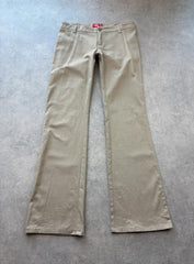 Dickies Y2K Trousers Women’s Small Bootcut Beige Low Rise Western