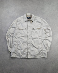 Playboy Y2K Jacket Men's Medium Beige Lightweight Casual Zip Jacket