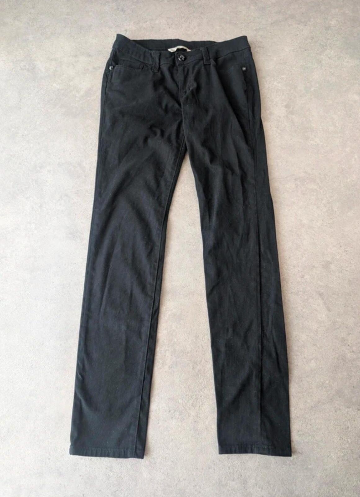 Teddy Smith Y2K Slim Fit Jeans Women’s W27 L31 Black Pinstripe Grunge