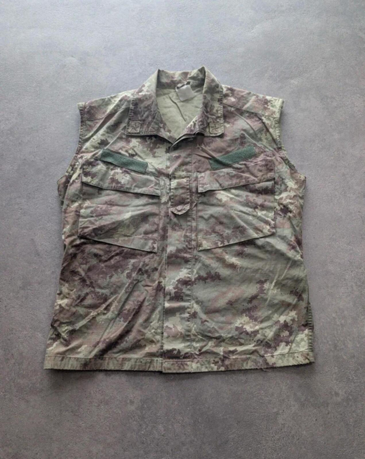 Italian Military Gilet Men's XL Camouflage Utility Vest Field Tactical Vintage
